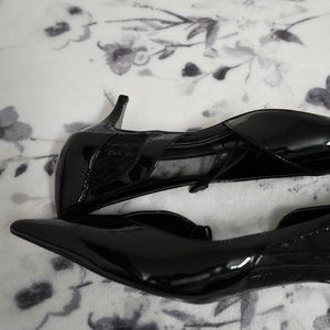 Zara Patent Pointy Toe Kitten Heels